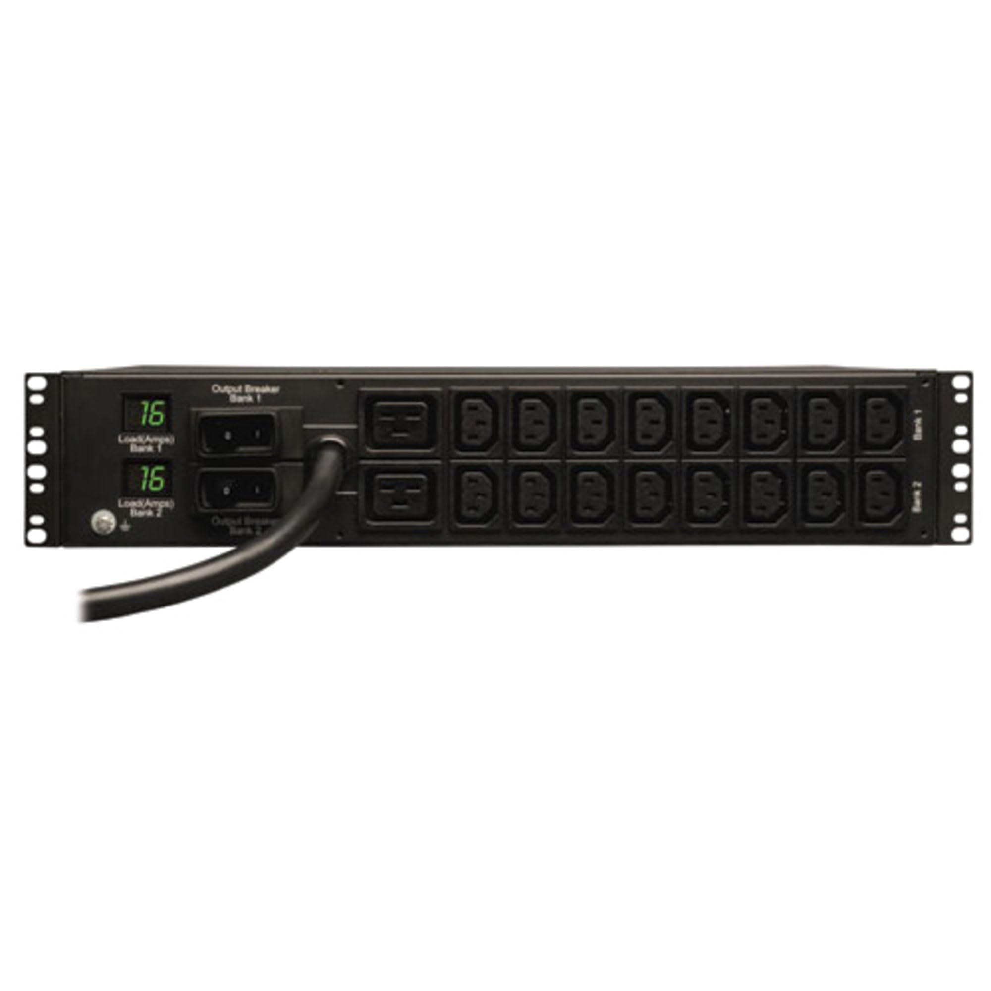 Tripp Lite Metered Pdu, 18 Outlets (2 C19, 16 C13), Iec 309 230V 32A Blue, 12 Ft. Cord, 2U Rack Mount Power (Pdumh32Hv),Black