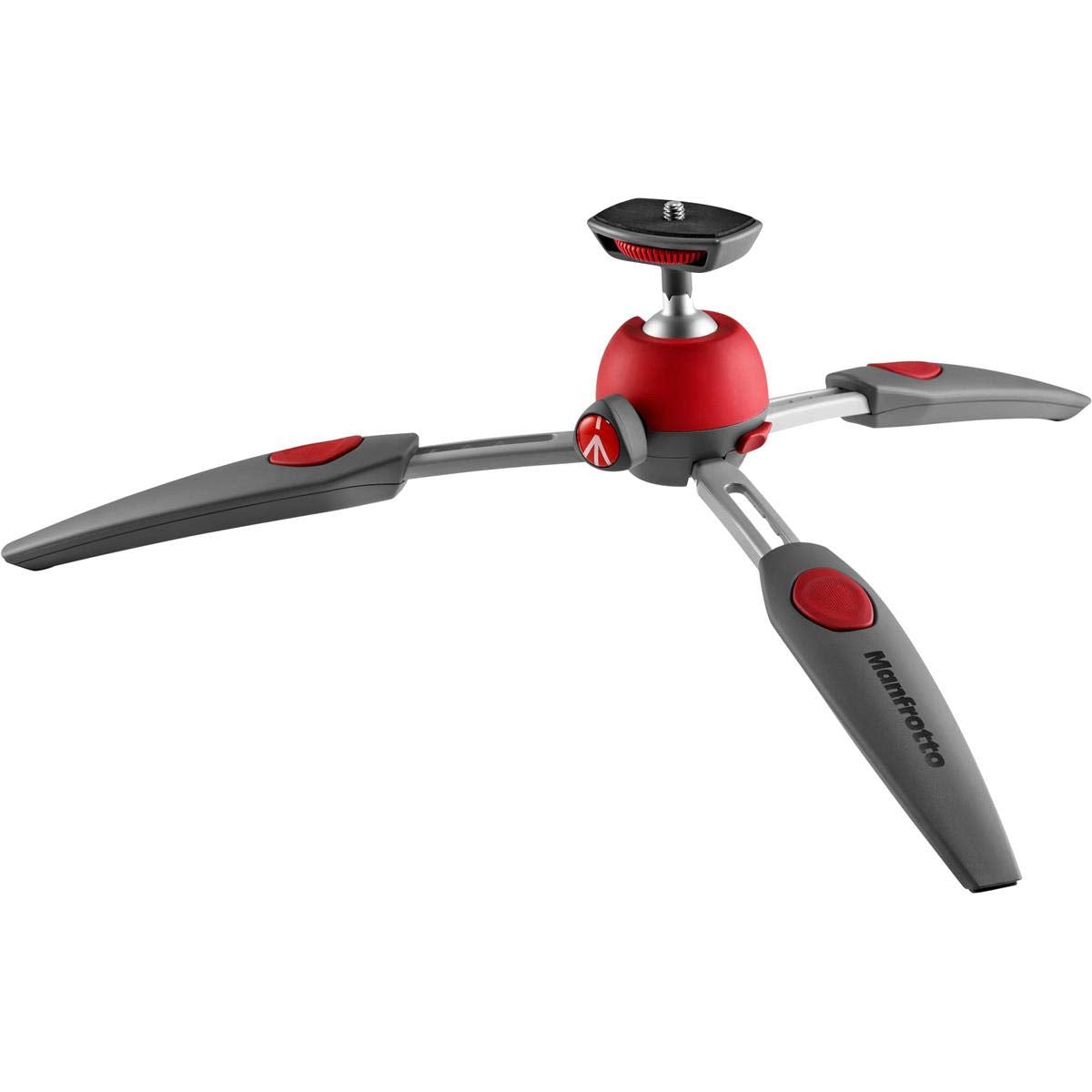 Manfrotto Pixi Evo 2 Section Aluminum Mini Tripod, Red