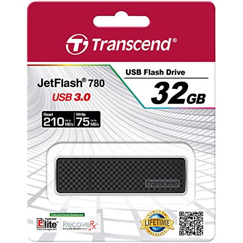 Transcend 32Gb Jetflash 780 Usb 3.0 Flash Drive (Ts32Gjf780), Black