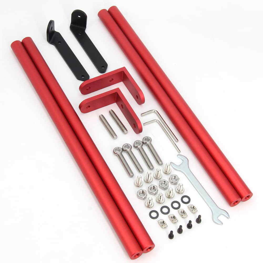 Zeberoxyz Red Supporting Rod Set Only For Cr 10S Pro/Cr 10S Pro V2 3D Printer, Upgrade 3D Printer Supply Parts Only Used For 3D