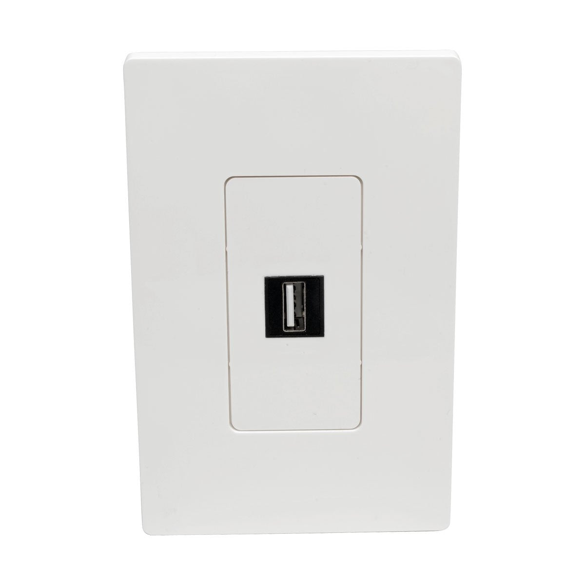 Tripp Lite Single-Gang 1-Port Universal Keystone Wall Plate, Cat5/6/6A, Usb, Hdmi, Displayport, Rca, White (N080-101)