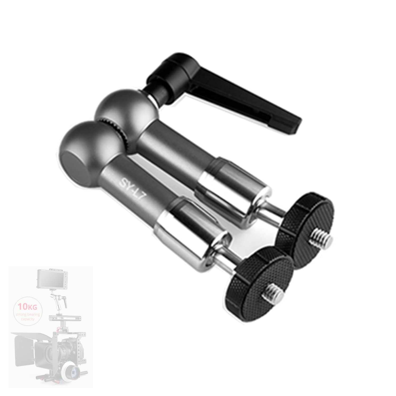 SONGING SY-L7 7inch Magic Arm, Stainless Steel Ball Head and Thread,10KG Strong Bearing Capacity, Articulating Magic Friction Ar