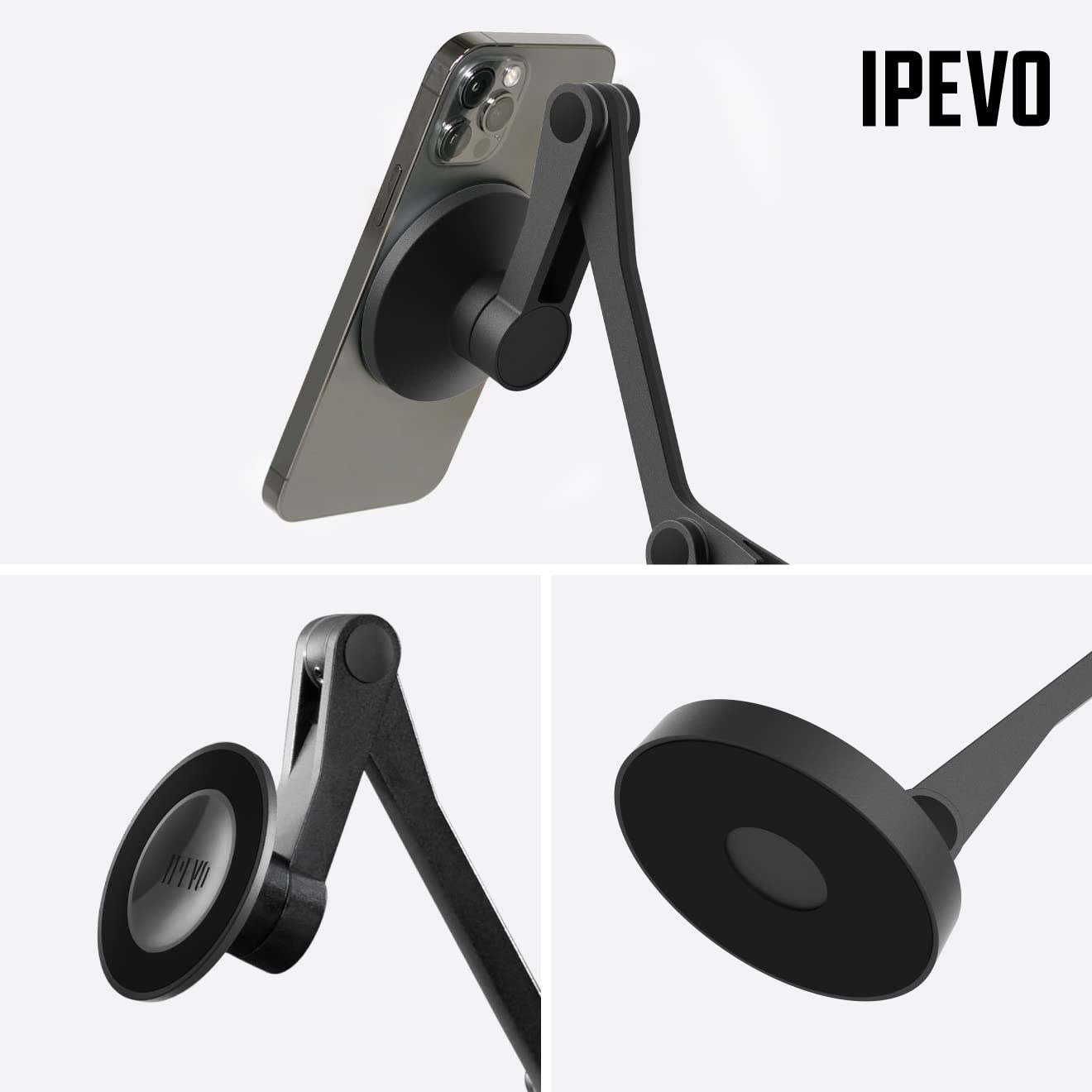 Ipevo Uplift Magnetic Multi-Angle Arm For Iphone 12 Series And Above, Multi-Jointed Phone Holder For Video Calls, Multi-Screen W