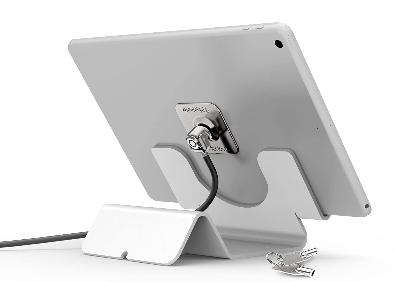 Maclocks Cl12Uthwb Universal Security Tablet Holder With Security Cable Lock And Plate (White)