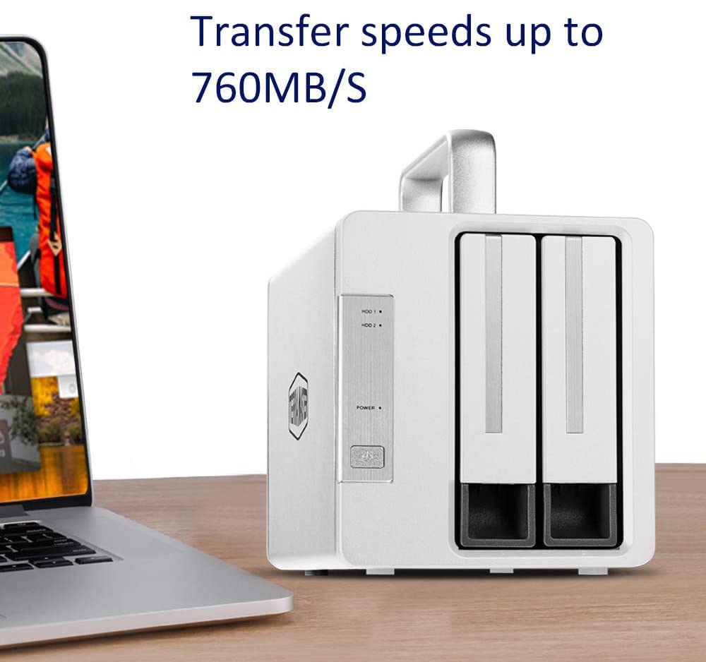 Terramaster Td2 Thuacnderbolt 3 Plus 7 In 1 Thunderbolt 3 Dock With Raid Storage External Hard Drive Enclosure (Diskless)