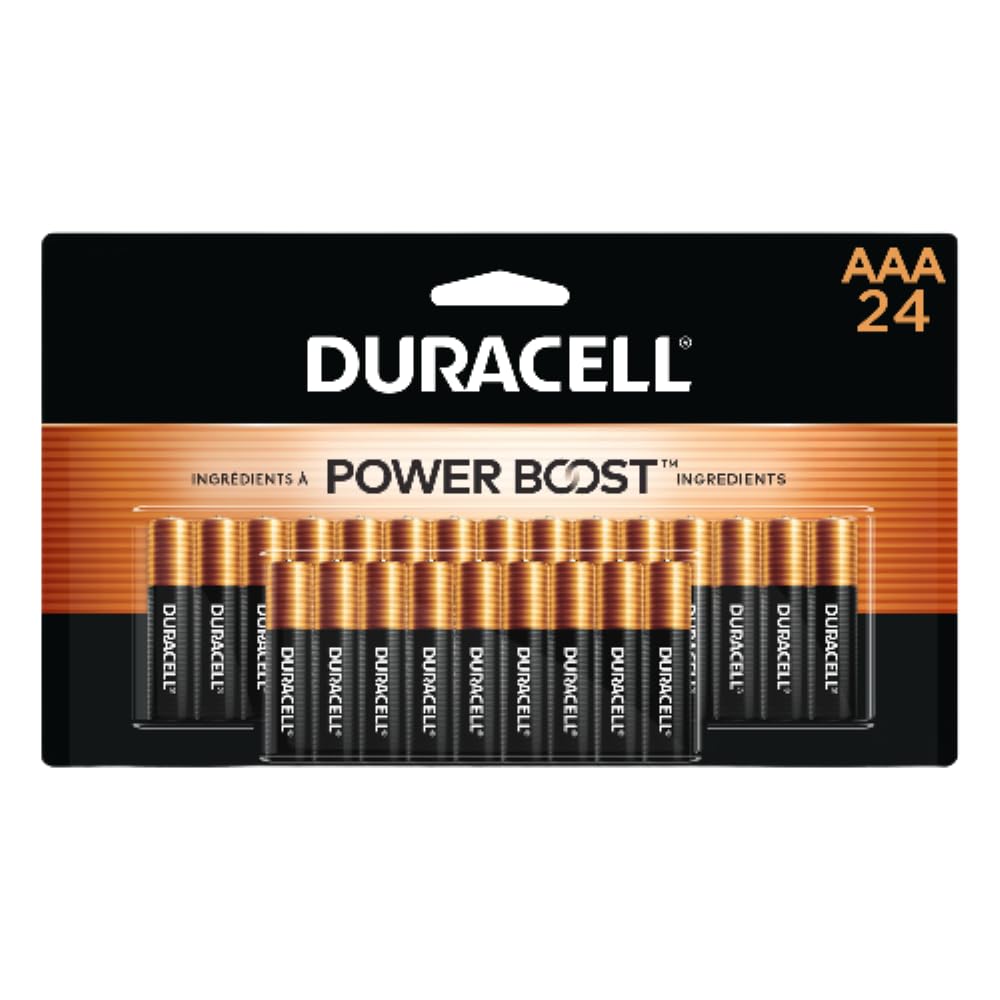 Duracell Coppertop AAA Batteries with Power Boost Ingredients, 24 Count Pack Triple A Battery with LongLasting Power, Alkaline 