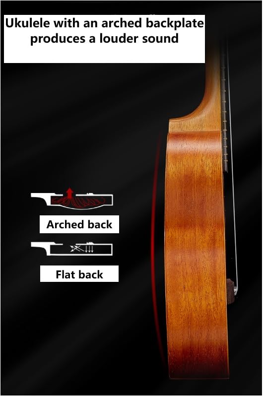 Concert Ukulele, 23-Inch Mahogany Wood, Natural Brown