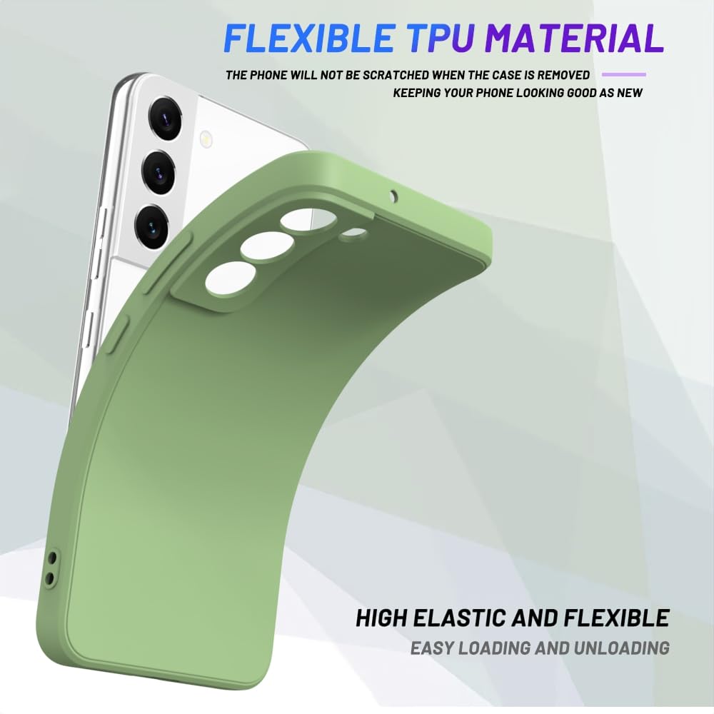 Wogroo For Samsung Galaxy S22 Plus Case Green, Scratch Resistant With Soft Touch, Slim Thin Phone Cover For Samsung Galaxy S22 P
