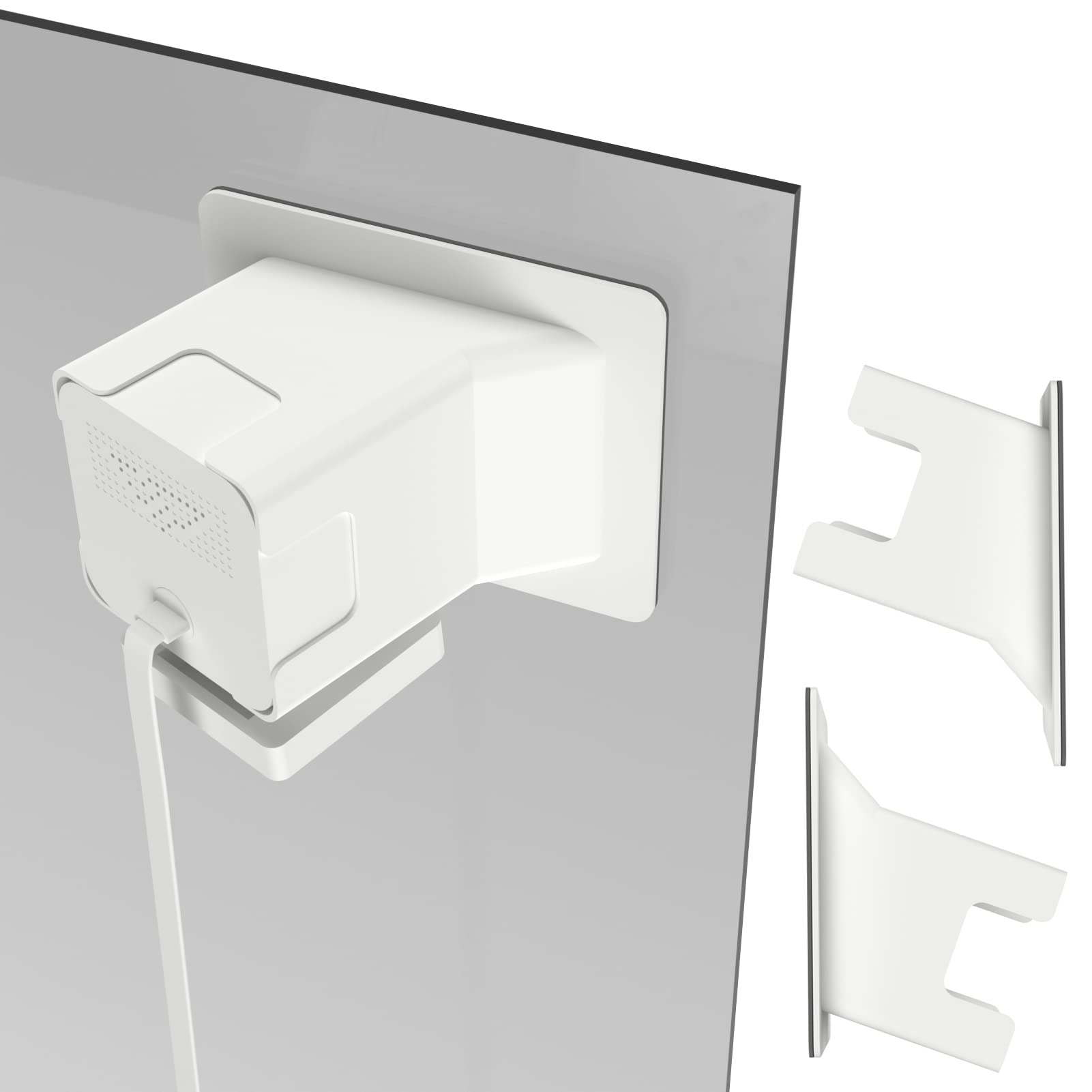 Teccle Angled Window Mount For Wyze Cam V3 Cam V4 , 20 Degrees Tilt ( Up/Down/Left/Right ), Through Window Use Cam V3 V4 , Helps You Watch Front Yard And Driveway (White/Pack Of 2)