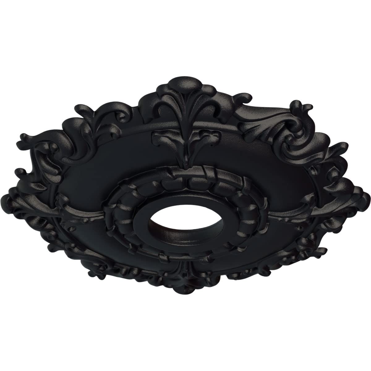 Ekena Millwork Cm18Rlsgs Riley Ceiling Medallion, 18''Od X 3 1/2''Id X 1 1/2''P, Steel Gray