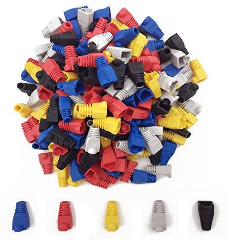 Fedus Rj45 Boot Cat6 Cat6E Cat5 Cat5E Ethernet Network Cable Strain Relief Boots Cable Cap Connector Plug Cover Mixed Colors (Pa