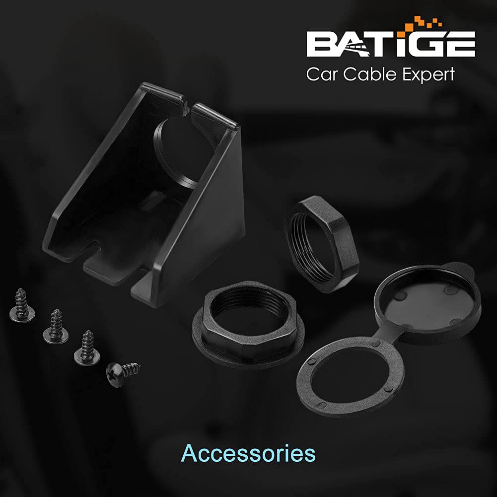 Batige Type C 3.1 And Usb 3.0 Car Mount Flush Cable Male To Female Waterproof Extension For Car Truck Boat Motorcycle Dashboard Panel   3Ft
