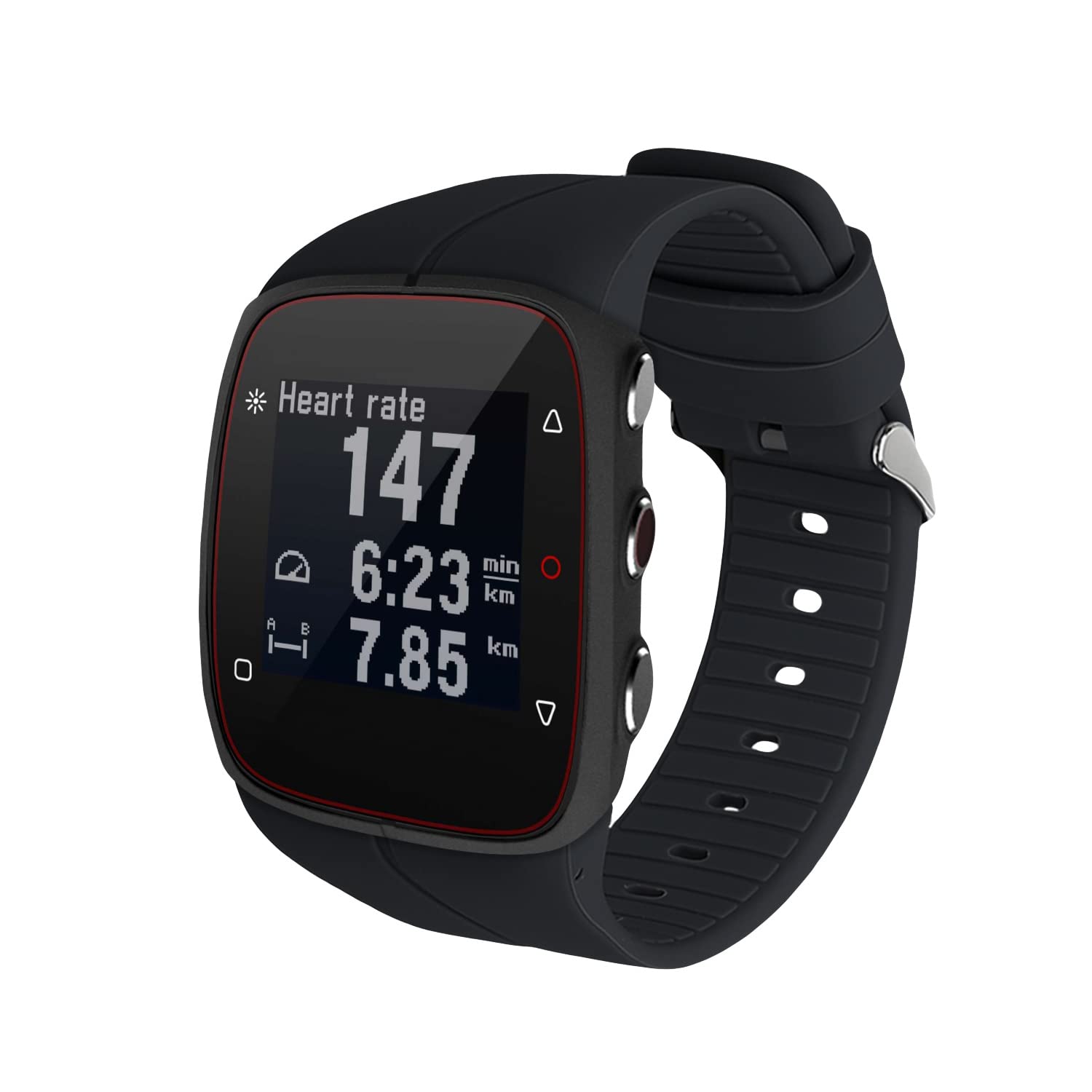 kwmobile Strap Compatible with Polar M400 / M430 Strap - Replacement Silicone Watch Band - Black