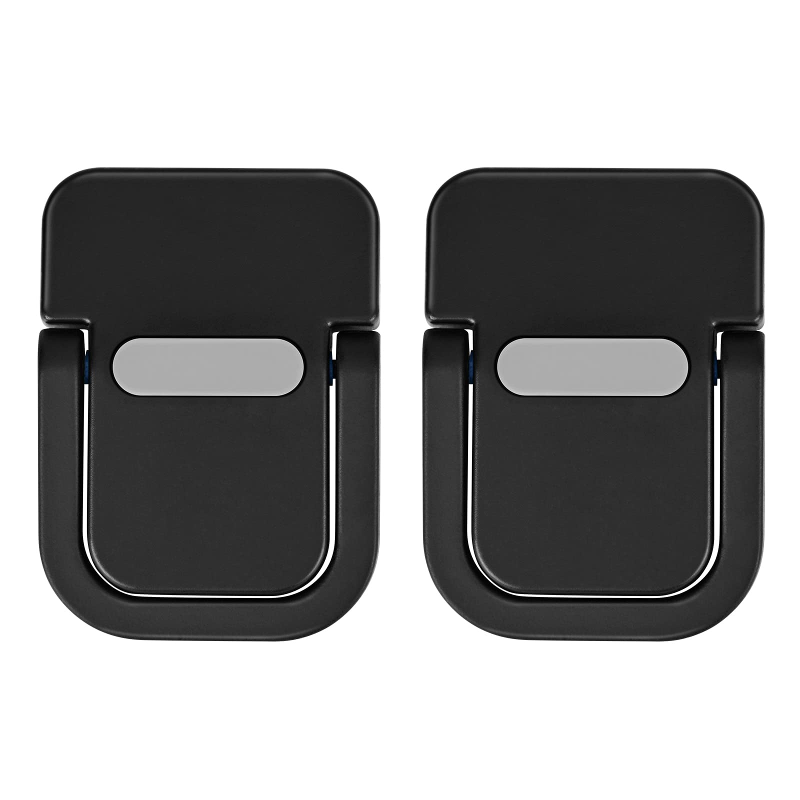 Tofun 1 Pair Foldable Laptop Zinc Alloy Stand, Self Adhesive Invisible Desk Keyboard Feet, Mini Metal Laptop Feet Lifter,Black