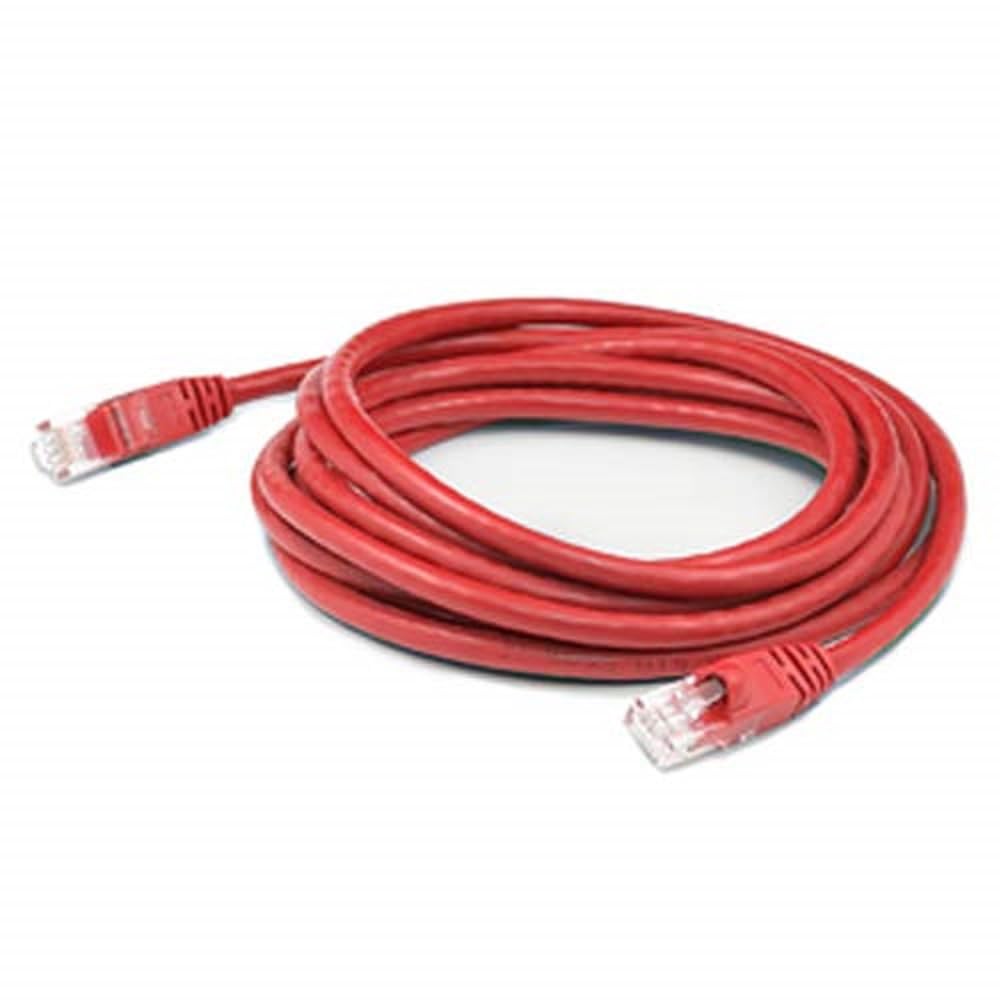 Addon 3Ft Red Cat 6 Slim Pvc Ethernet Cable Snagless Clear-Claw Rj-45 M/M