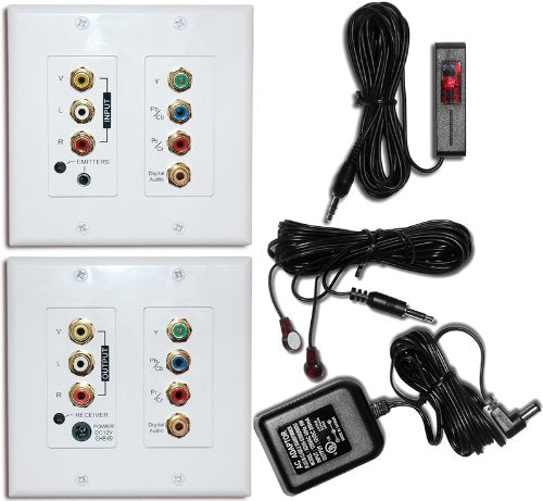 Component Composite Video Digital Analog Audio + Ir Repeater System Over Cat5