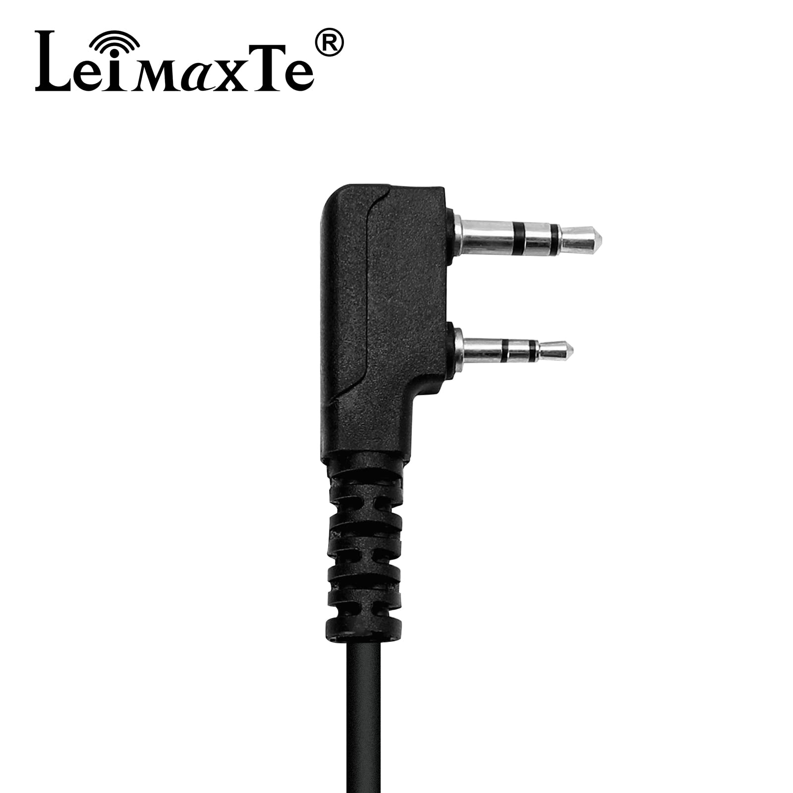 Leimaxte Walkie Talkie Headset Compatible With Baofeng, Kenwood Two Way Radio With Mic Ptt Surveillance Earpiece, C Ring