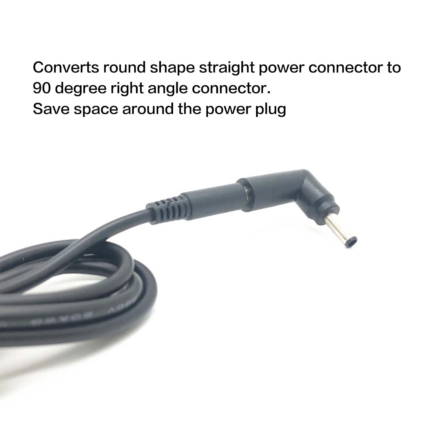 Helpers Lab 4.5 X 3.0 Mm Right Angle 90 Degree Power Adapter Connector Converter For Dell Latitude; Xps; Vostro Laptop Ac Charge