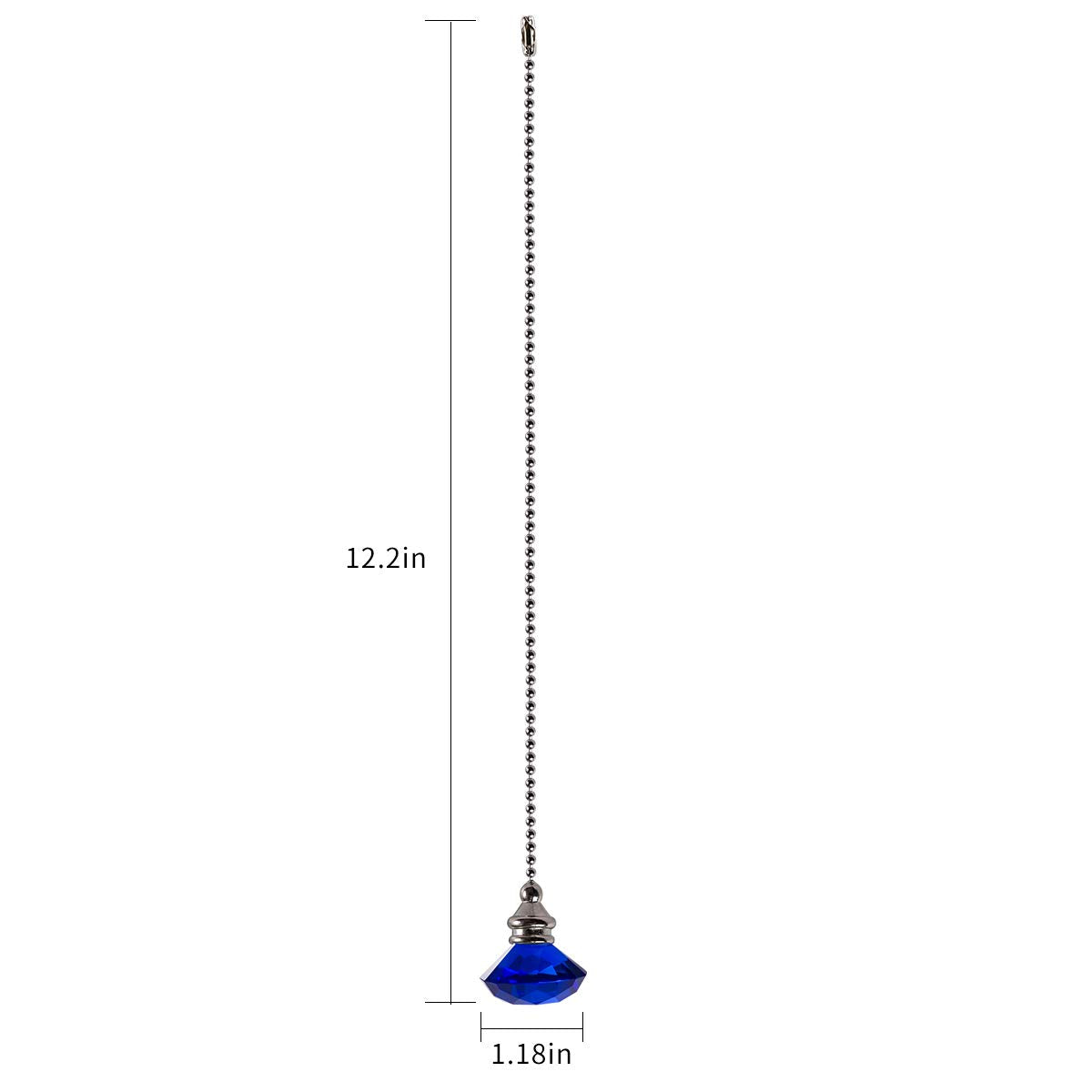 Longsheng Ceiling Fan Pull Chain Set   2 Pieces Amber Diamond Fan Pull Chains 20 Inch Ceiling Fan Chain Extender With Chain Conn