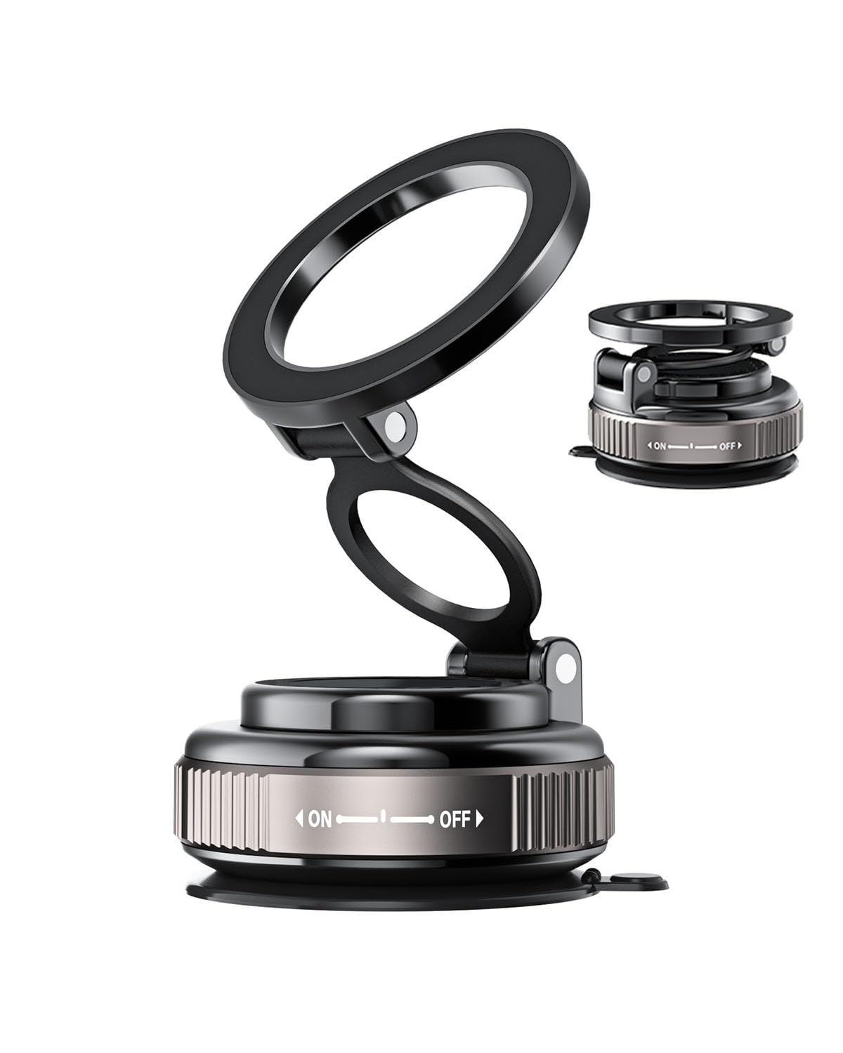 Bevewlpol 2025 Upgraded Vacuum In-Car Phone Holder For Magsafe Triple-Axis Adjustment&360 Rotation&180 Foldable Magnetic Bracket