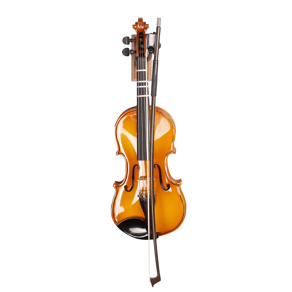 String Swing Hardwood Home & Studio Violin Hanger Wall Mount   For Small Violins And Violas   Black Walnut