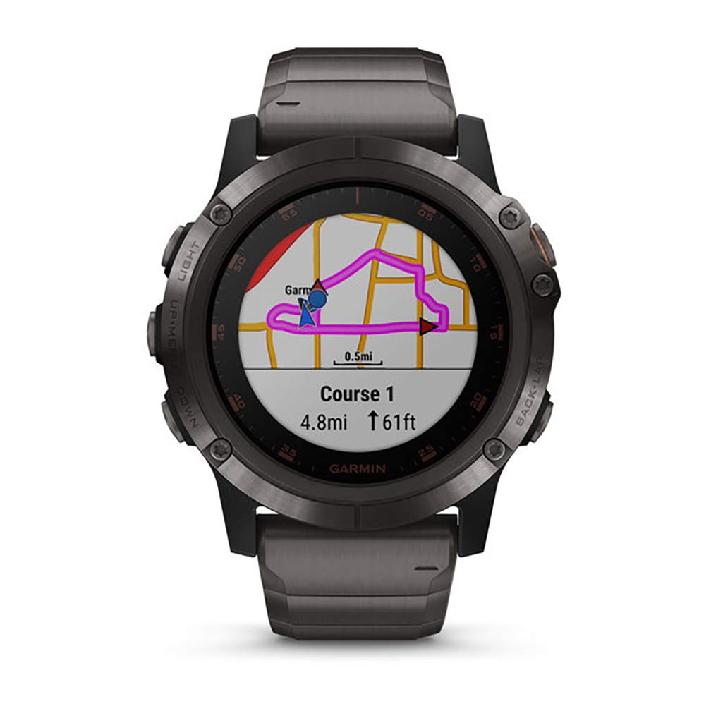 Garmin Fenix 5X Plus, Ultimate Multisport Gps Smartwatch, Features Color Topo Maps And Pulse Ox, Heart Rate Monitoring, Music An