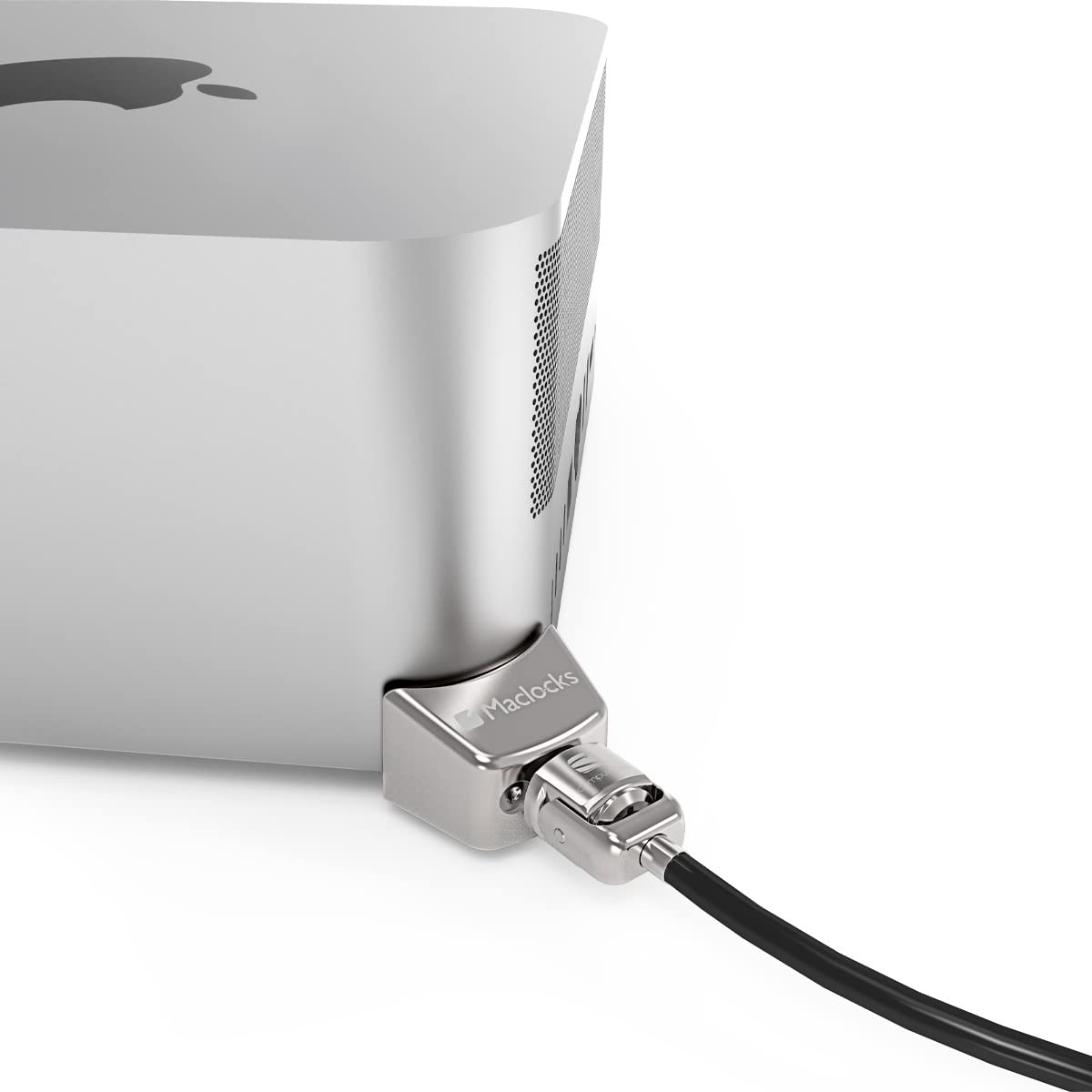 Compulocks Mac Studio Ledge Lock Adapter With Keyed Cable Lock Silver