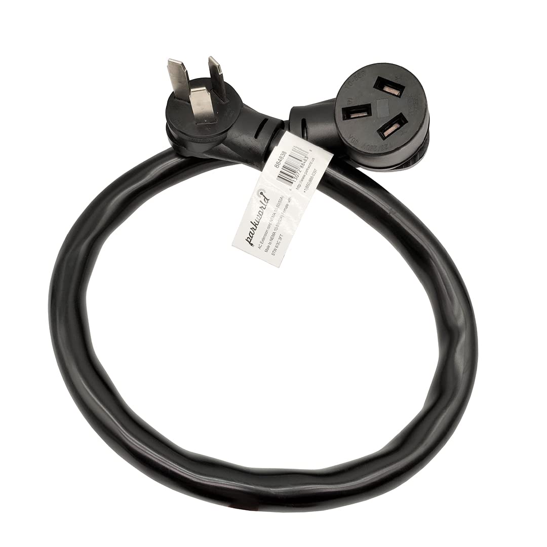 Parkworld Industrial Range, Stove, Oven 10 50 Extension Cord, 10 50P To 10 50R, 3 Prong, 50 Amp, 250 Volts, 12500 Watts (3Ft)