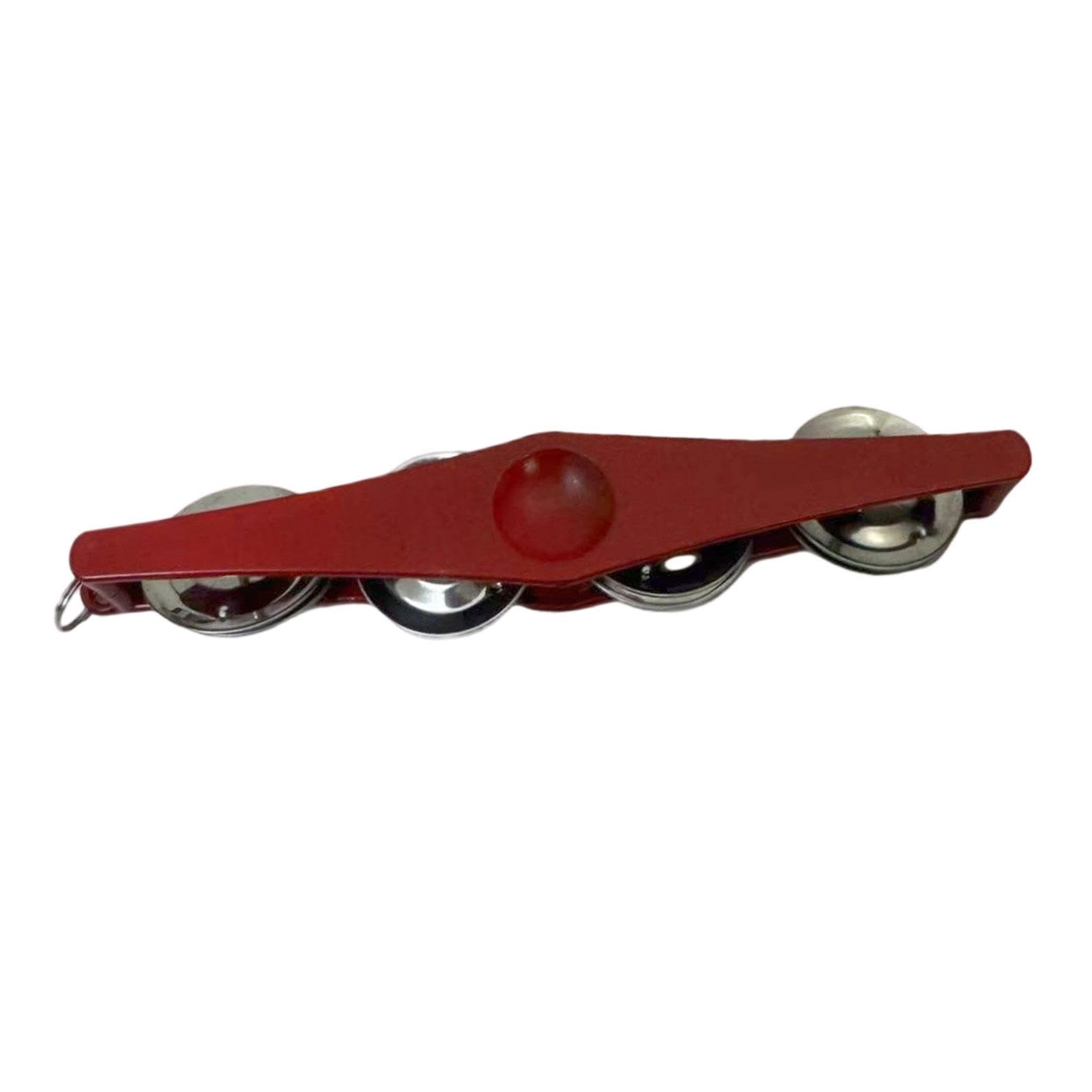 ATORSE Mini Tambourine Portable with Keyring Party Favors for Kids Adults Music Toy Red