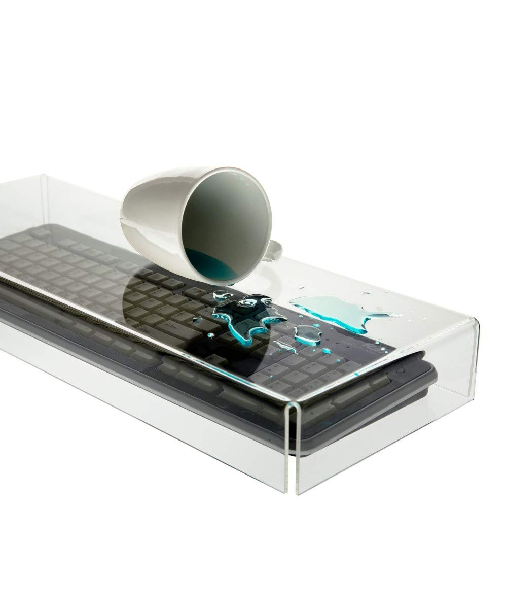 Source One Premium Clear Acrylic Keyboard Cover, Protector  20'' W X 2.5'' H X 7.75'' D
