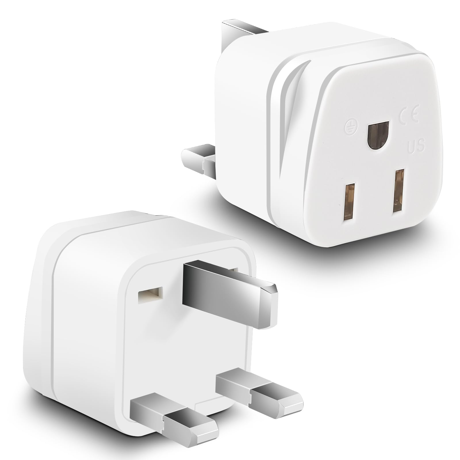 Us To Uk Plug Adapter, Ofoaeea 2 Pack Type G Travel Adaptor, Uk Travel Plug Adapter, Uk Power Adapter, Ireland Plug Adapter, For