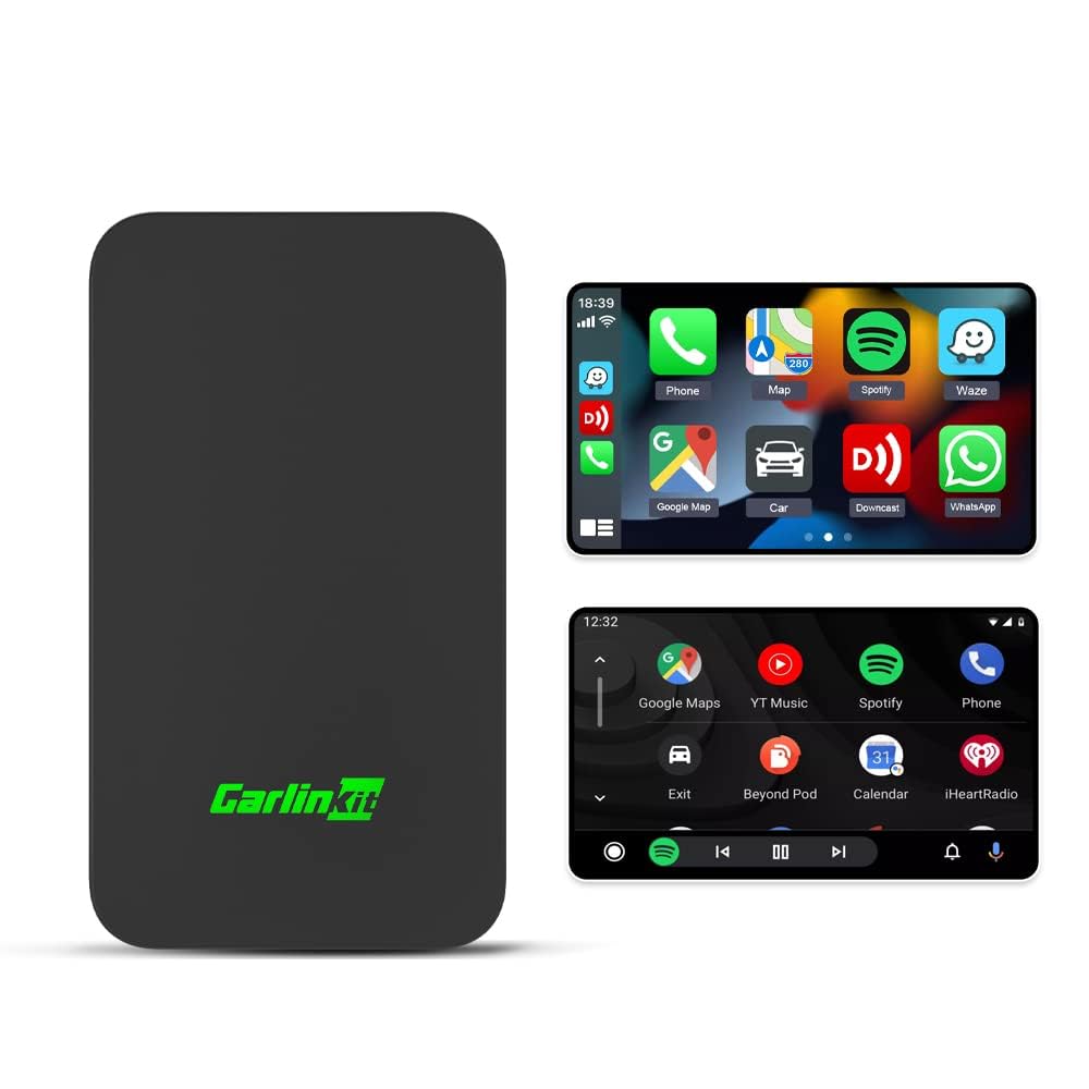 Carlinkit 5.0 Wireless Carplay Adapter Converts Wired Carplay To Wireless/Wired Android Auto To Wireless Cpc200-2Air Wireless Android Auto Adapter Plug & Play Auto Connect No Delay Online Update