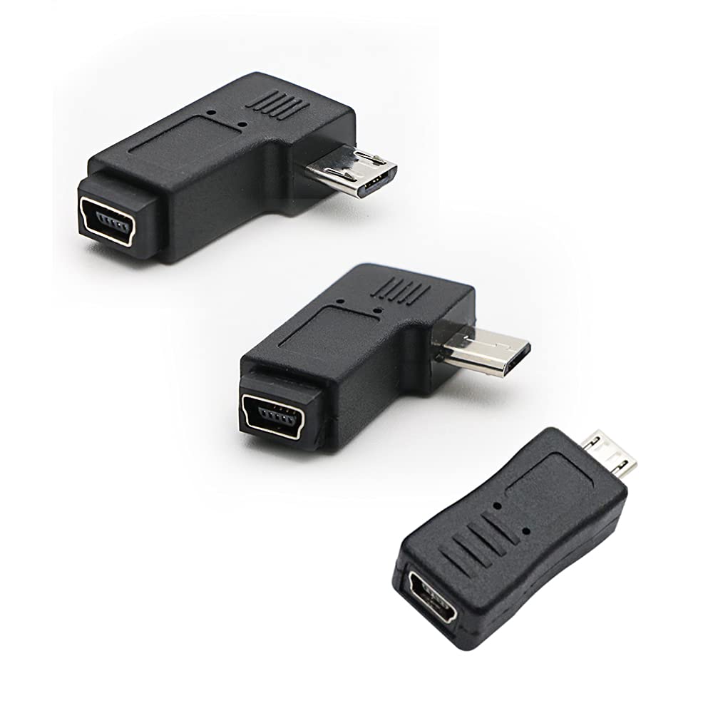 Rgzhihuifz Usb Micro To Mini Adapter, 3 Pack, Black