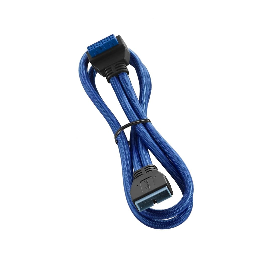CableMod ModFlex Sleeved Right Angle Internal USB 3.0 Cable (Blue, 50cm)
