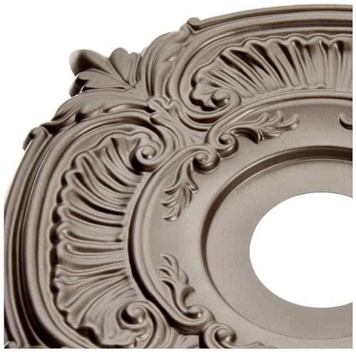 16Od X 3 1/2Id X 1P Attica Thermoformed Pvc Ceiling Medallion (Fits Canopies Up To 5 5/8), Bright Coat Dark Bronze