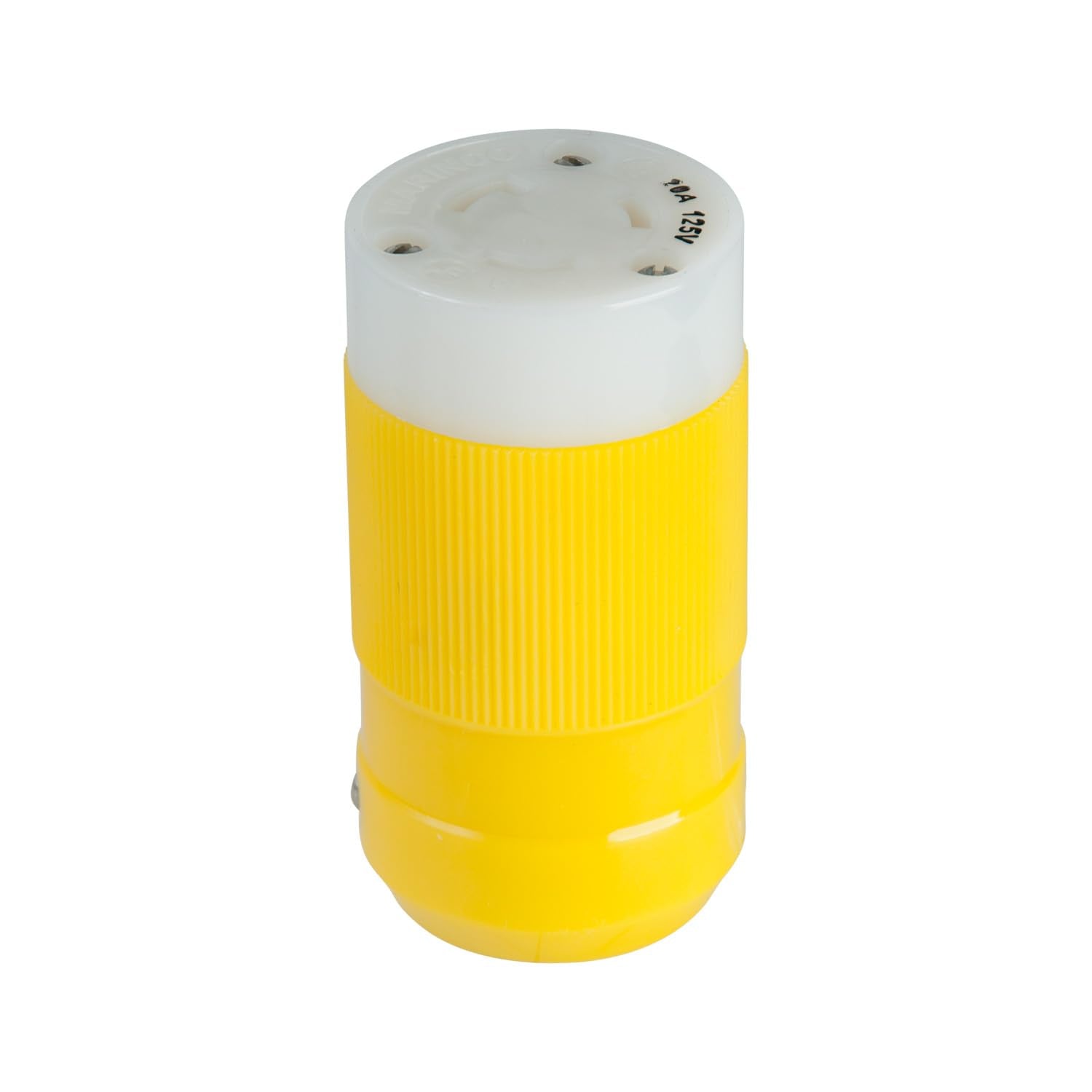 Marinco 205Crcn Locking Connector,20A, 125V, Yellow