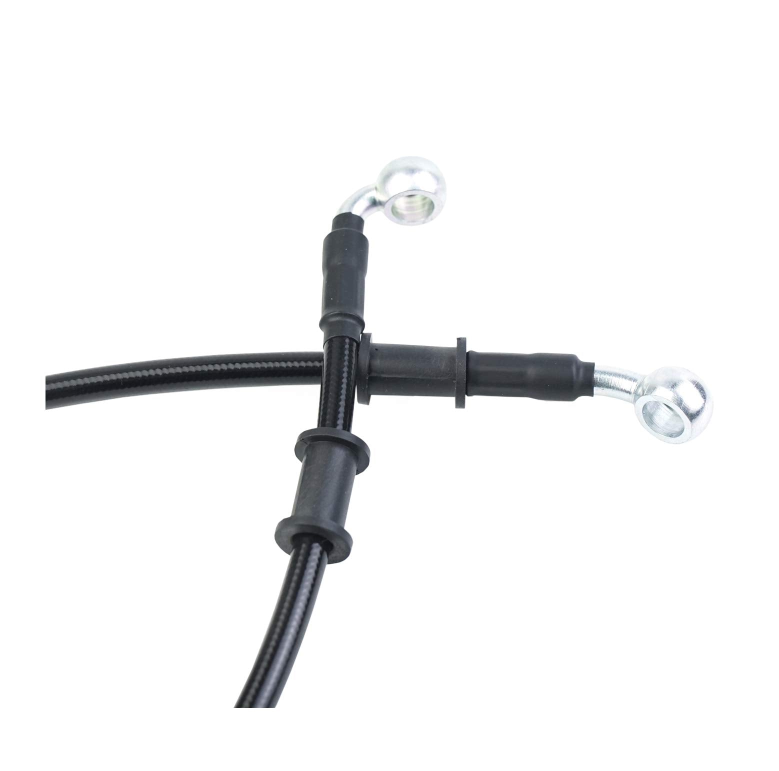 400-2400Mm An3 1/8Inch 28 90 Degree M10 Motorcycle Hydraulic Brake Line Oil Hose Pipe Fitting Stainless Steel Braided For Atv Mo