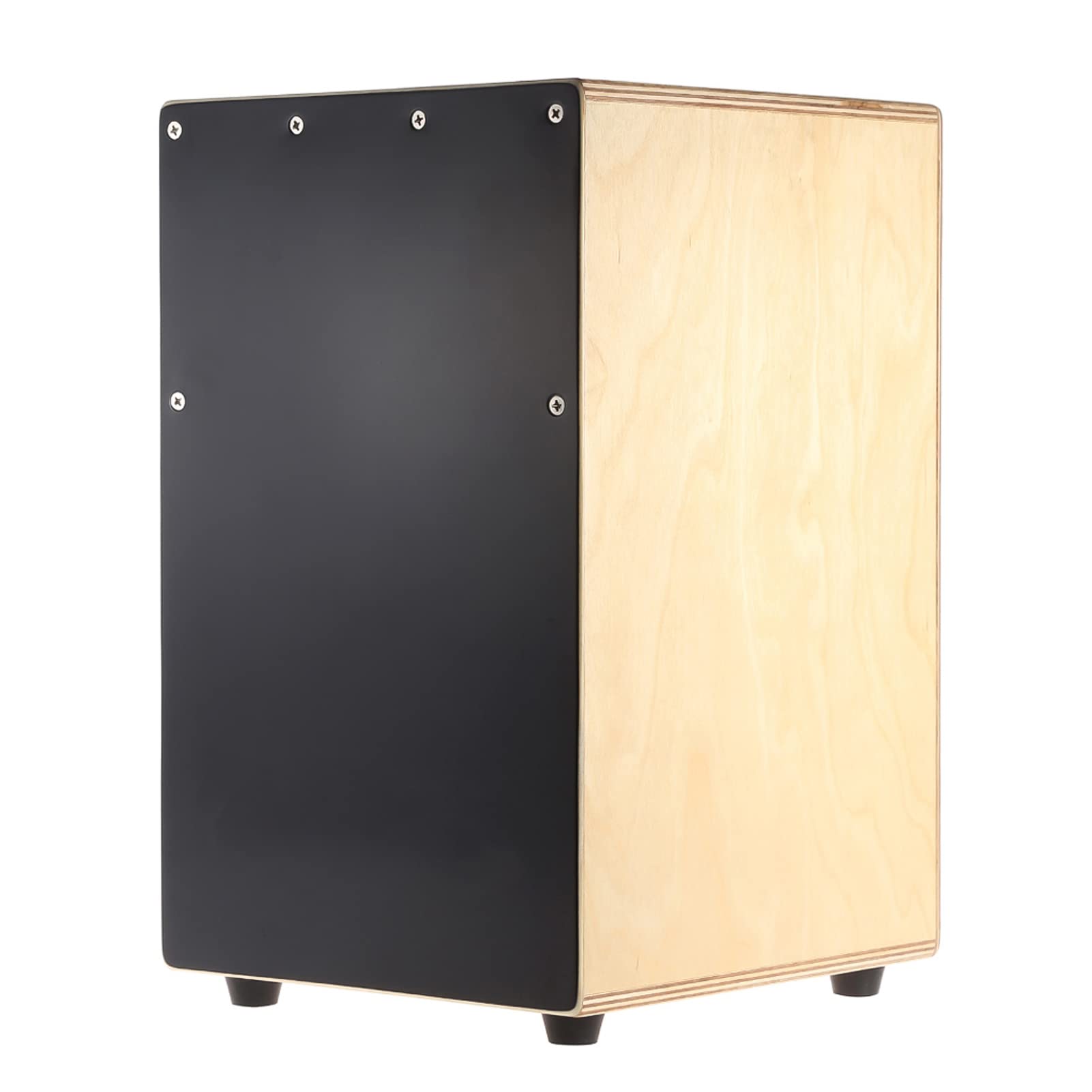 DOGOU Wooden Cajon Hand Drum Children Box Drum Persussion Instrument with Stings Rubber Feet 23 * 24 * 37cm