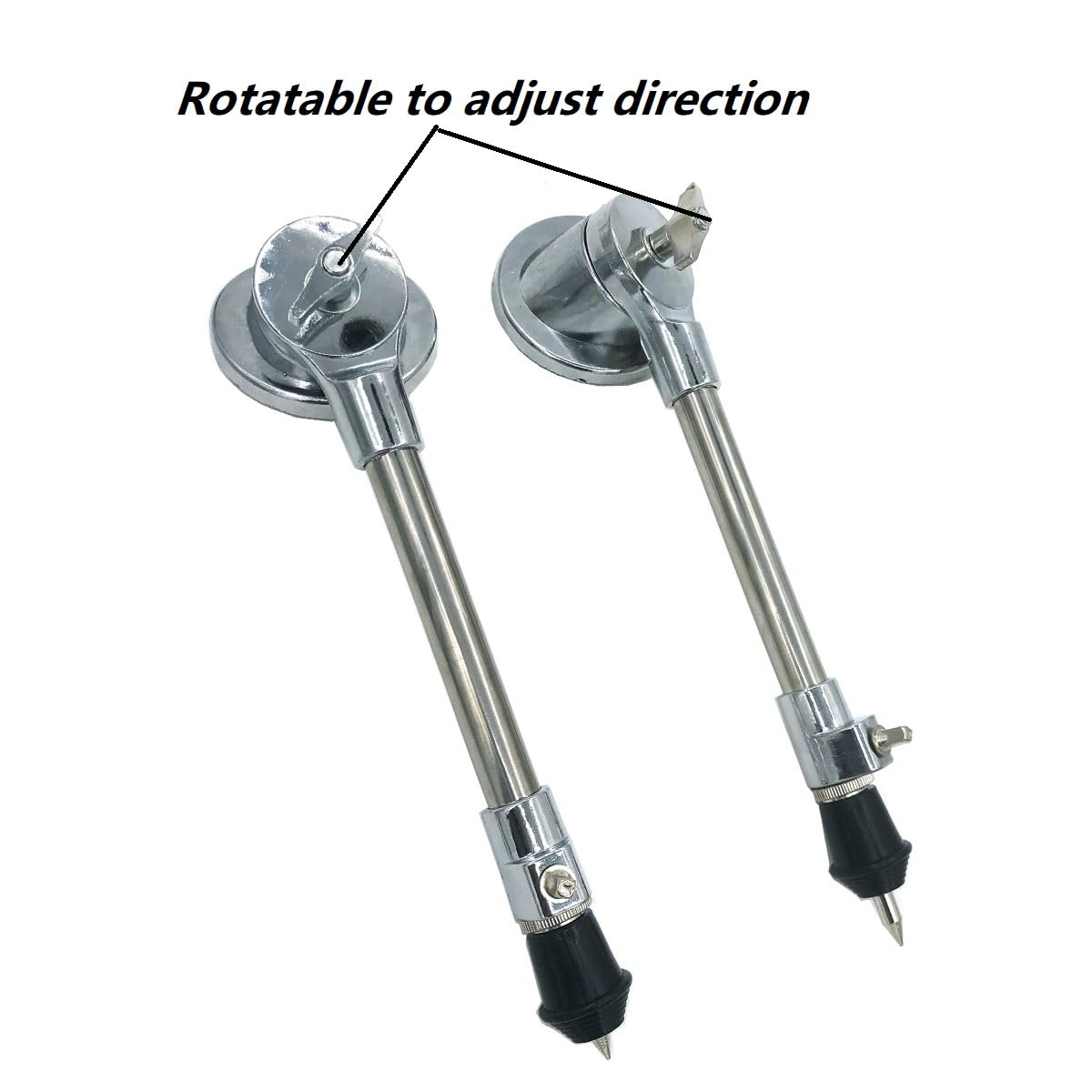 Tuoren 1 Pair Bass Drum Spurs Legs 360 Adjustable Metal Kick Drum Legs Floor Tom Leg Mount Bracket Bass Drum Legs For Bass Drum