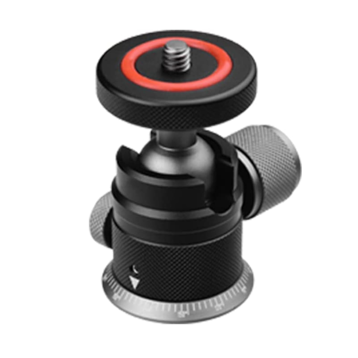 Poyinco Camera Tripod Mini Ball Head With 1/4' Hotshoe Mount Adapter 360 Degree Rotatable Aluminum Tripod Head For Monopod Dslr Cameras Phone Gopro Max Load 6.6Lbs/3Kg