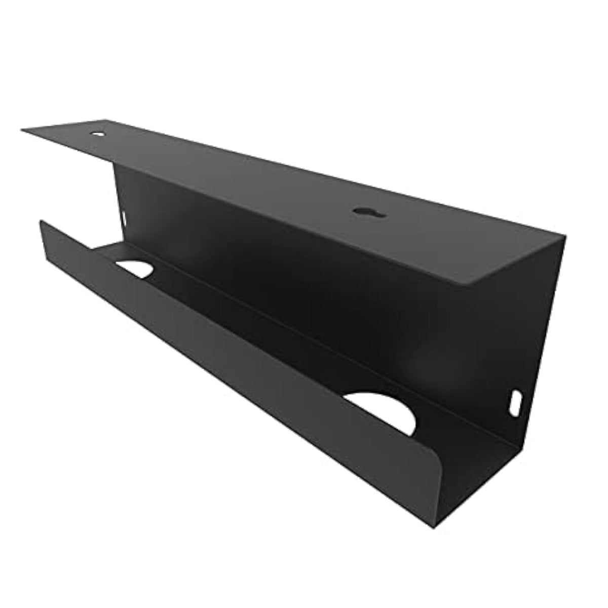 Jingchengmei Under Desk 17 Inch Cable Management Tray, Power Strip Holder, Metal Cord Organizer, Wire Management For Office And Home, Black (Udcmt17In, Black)