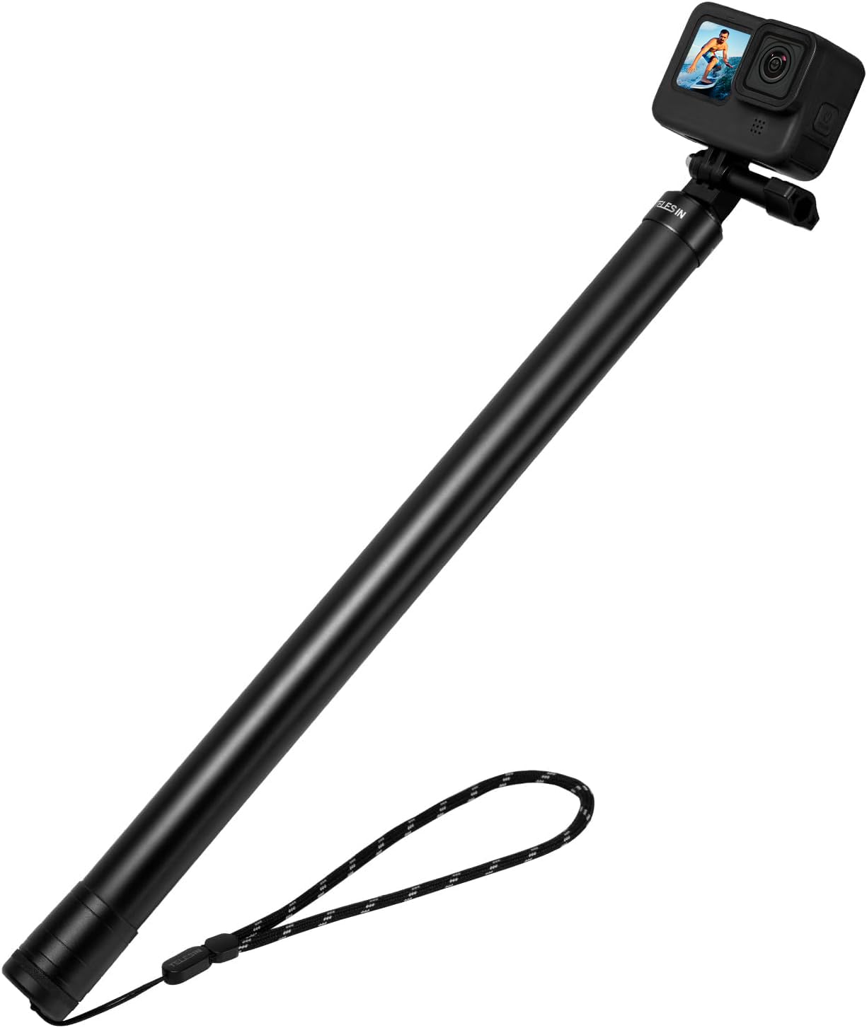 Telesin Selfie Stick Long Pole (118'/3M),Carbon Fiber Waterproof Dive Extension Monopod For Gopro 13 12 11 10 9 8 7 Dji Action 3 4 5 Osmo Pocket 3 Insta360 X3 X4 Go 3 Ace Pro Bike Motorcycle Accessory