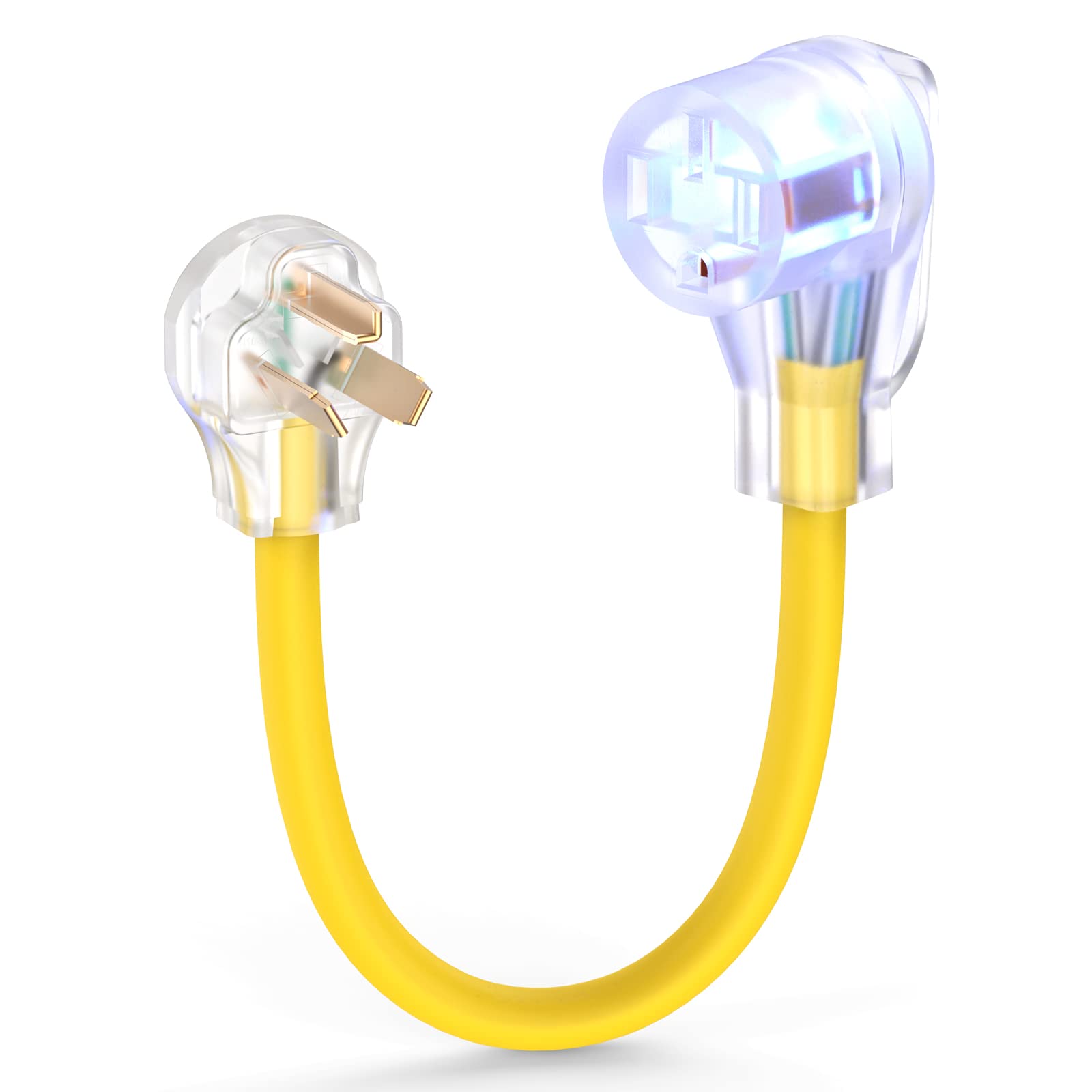 Tooliom Nema 10 30P To 14 50R Ev Charger Adapter Cord Ul Listed 30 Amp To 50 Amp For Level 2 Ev Charger With Led Power Indicator