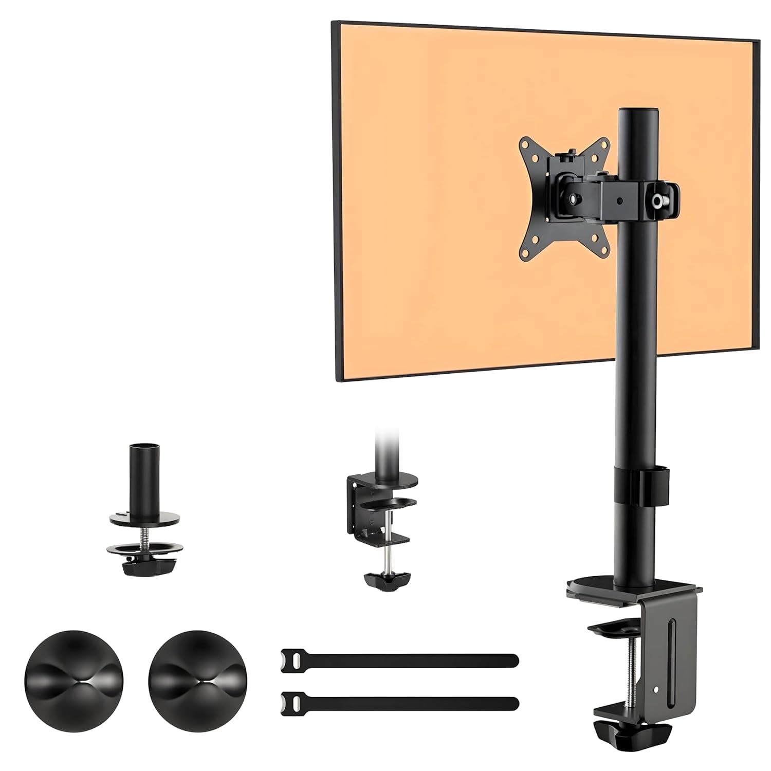 Artikel Single Monitor Arm Eco | Adjustable Heavy Duty Monitor Arm | Vesa Mount With C Clamp & Grommet Mounting Base | Computer 