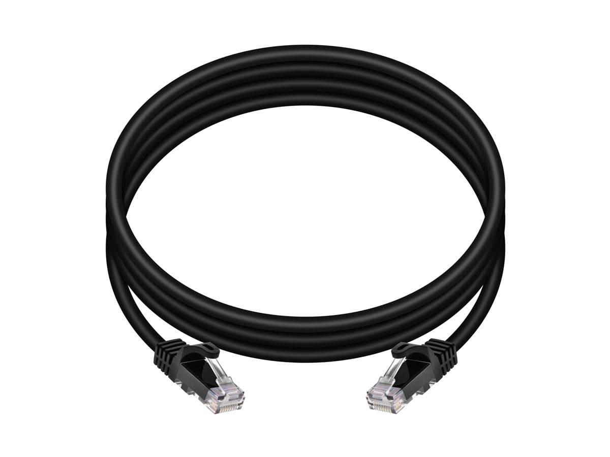 Monoprice Cat6 7Ft Black 12 Pk Patch Cable Utp 24Awg 550Mhz Pure Bare Copper Snagless Rj45 Flexboot Series Ethernet Cable