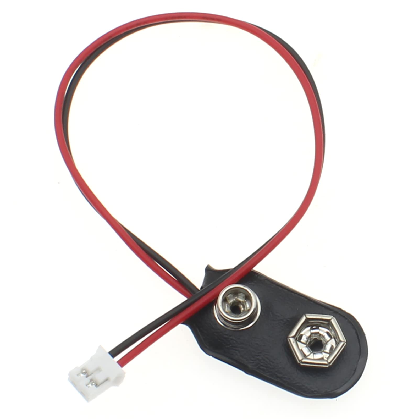 OZXNO 4 Pcs 9V Battery Snap to PH 2.0 Connector Cable I Type 15cm Lead Wire Black