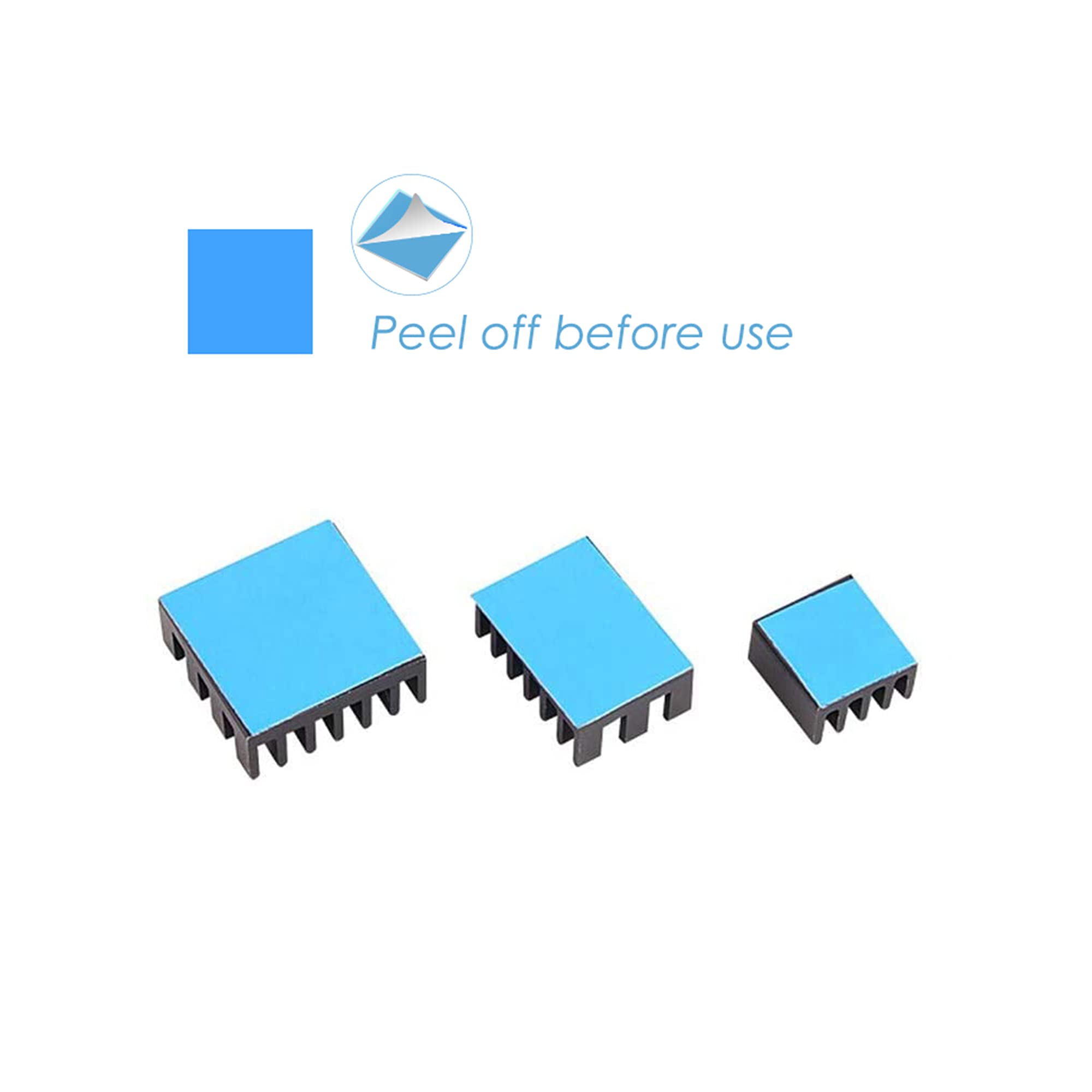 100 Pcs Raspberry Pi 4 Heatsink, Mazerpi Raspberry Pi Heatsink Set Aluminum Heatsink With 3M 8810 Thermal Pad Copper Heatsink Fo