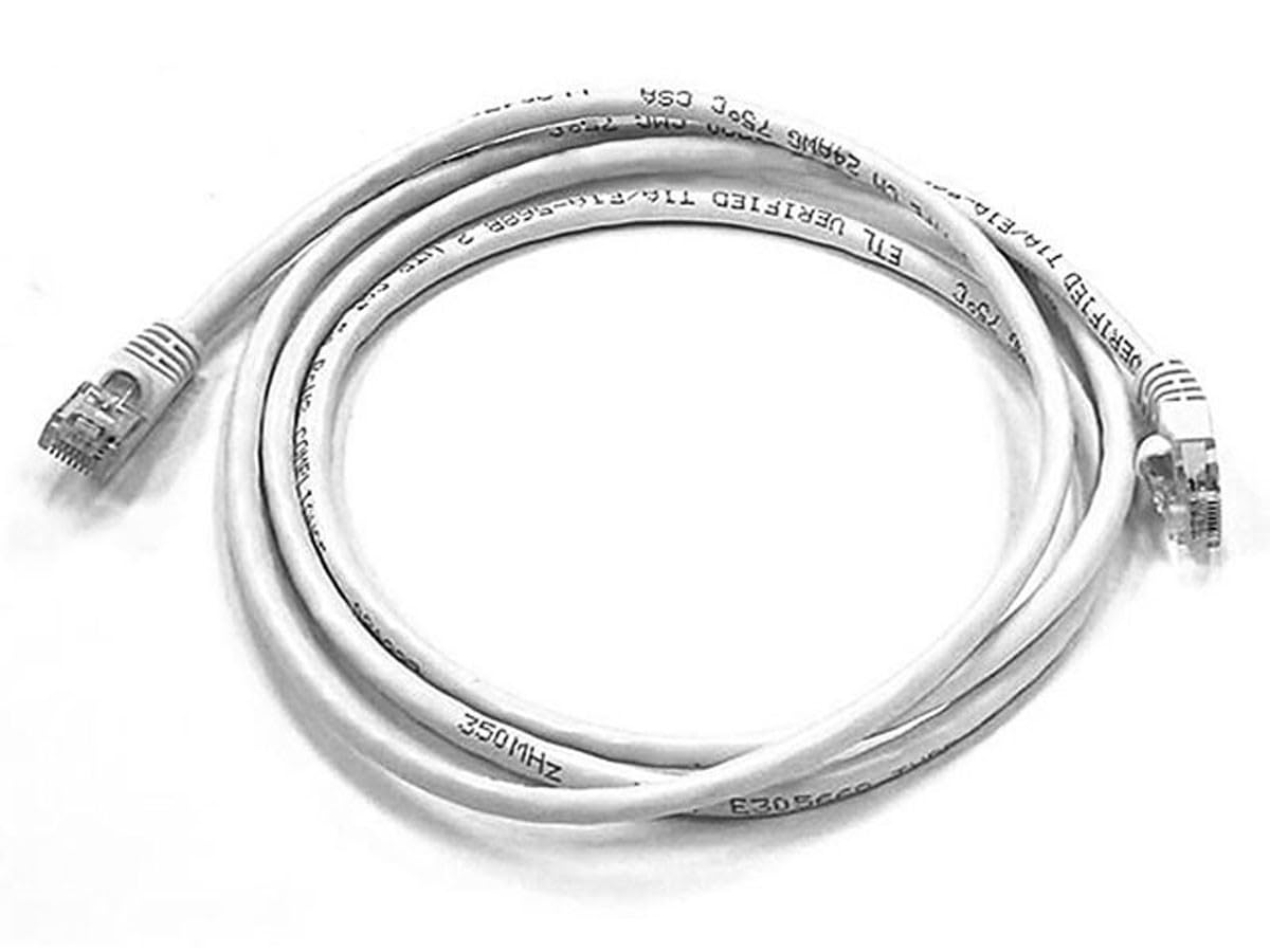 Monoprice Cat6 Ethernet Patch Cable   Snagless Rj45, Pure Bare Copper, 550Mhz, Utp, 24Awg, 5 Feet, White   Fullboot Series