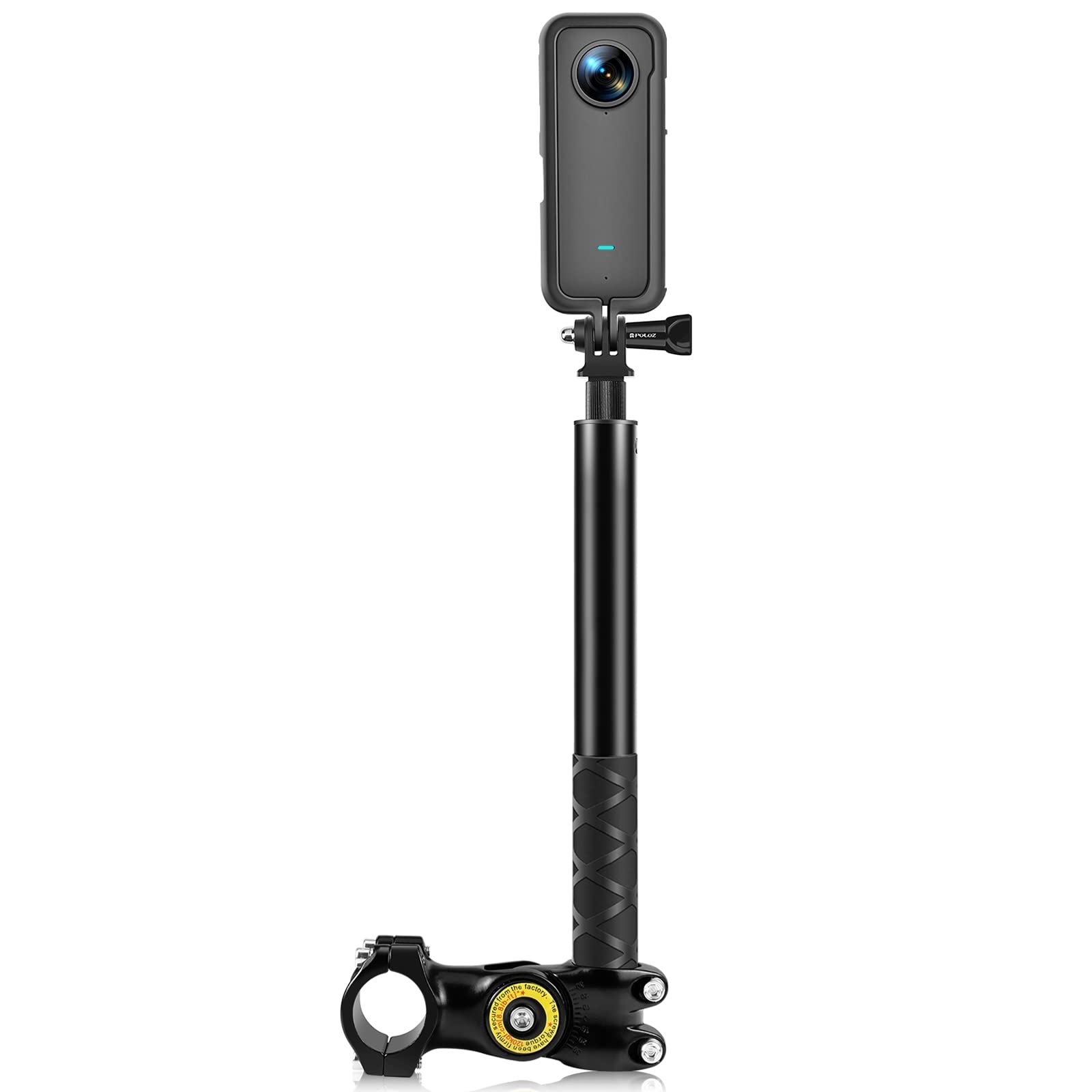 Kalofaye Motorcycle Bicycle Selfie Stick, Third Person Perspective Handlebar Mount Camera Bracket For Ride Tracking Shooting For