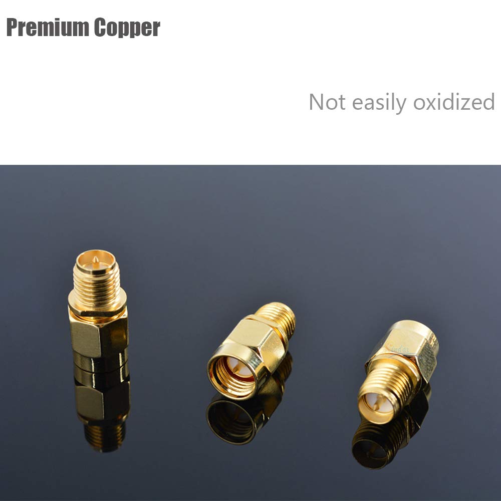 Coronir (4Pack Sma Adapter Sma Male To Rp Sma Female Jack Connector For Rf Coax Cable Wi Fi Antenna/Signal Booster/Repeaters/Radio/Extension Cable/Fpv Drone